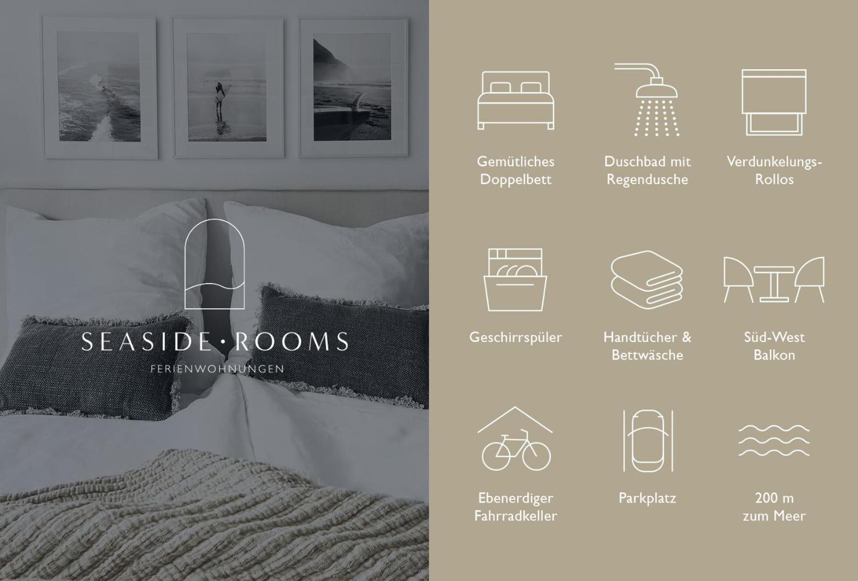 Seaside Rooms - Zentrales Design-Apartment Mit Balkon & Parkplatz - 2 Minuten Zum Strand Тиммендорфер-Штранд Экстерьер фото
